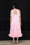 Top Atlas Fabric Bottom Chiffon Satin Designer Dress - Pink - 7