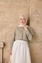 Women's Small Stone Detailed Shirt in Mold Green - 2
