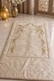 Hiig Store Embroidered Dowry Mat - Knee-Friendly / Orthopedic Fiber-Filled Prayer Mat 80X120 Size - 6 - Color - 3