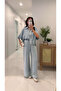 Gustra Blue Denim Shirt and Pants Set - 3