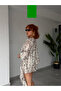 Premium Trend Patterned Ruffle Blouse-Extra Mini Shorts Skirt 2-Piece Set - 4