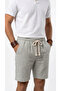 Men's Gray Linen Muslin Shorts Lightweight Casual Thin Fabric with Back Pockets - 5
