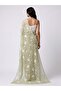 Nool Dew Tissue Designer Saree with Unstitched Blouse Material - 3