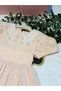 Girl's Pleated Dress - 100% Cotton - Powder - 3