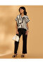 Women White Printed Shirt Blouse - 2