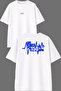 Life Star Techno 150 Bpm Design Front and Back Printed White Oversize t Shirt