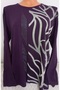 Er Clothing Summer Combed Cotton Blouse Long-Sleeve O-Neck Stone Purple - 3