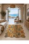 Sdt Fish Theme Patterned Modern Woven Base Decorative Carpet Mosso3438 - 2
