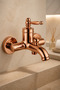 Rose Copper Rustic Bathroom Faucet Retro Shower Fixture Brass Stainless Copper Bronze Faucet - 3