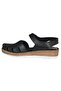 26Y Nbl07 Black Women's Genuine Leather Daily Sandals - 3