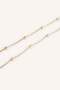 Women's Gold Color 2-Piece Chain Steel Necklace H2713Axns - 2