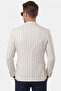 Men's White Striped Double-Breasted Blazer Jacket – Slim Fit Modern Cut Stylish Summer Jacket 2600814 - 7