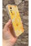 Redmi Note 12S Compatible Yellow Floral Patterned Transparent Shock-Absorbing Clear Case with Camera Protection - 4