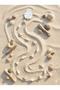 Gold Detailed Clip-On Hair Bead with Starfish and Sea Minaret Figures - 2