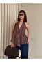 Brown Striped Design Vest - 2205