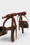 Women's Pointed Toe Ankle Strap Heeled Shoes Bales Brown - 6