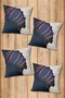 Digital Printed Soft Textured 4-Piece Throw Pillow Cover Set Krl0175 - 2
