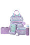 17” School Backpack Set w/ Stainless Steel Water Bottle & Convertible Bento Lunch Box – Purple
