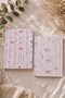 Pink Bow Soft Pink Themed Double Unlined Notebook Set