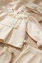 Baby Girl Cinnamon Lace Collared Hospital Outfit and Ecru Ribbed 5-Piece Boho Set - 100% Soft Cotton - 5