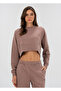 Cool Relax Mink Women's Crop Sports Sweatshirt