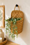 Wicker Newspaper Holder Door Ornament Hand Knitted Wall Basket Decorative Hanging Basket