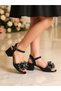 Young Girls' Ankle-Tie White Bow Evening Dress Heeled Shoes - 2