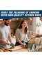 Professional Kitchen Knife Set for Meat Cutting & BBQ, Ergonomic Grip Knives with Leather Sheaths & Cut-Resistant Gloves, Heavy Duty Cleaver and Boning Knife Set for Home Kitchen & Professional Chefs - 7