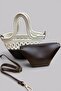 Siena Mini Women's Bag - Handmade Straw Textured Shoulder and Hand Bag with Leather Pouch - 6