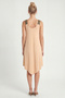 Ethnic Patterned Asymmetrical Viscose Dress Lrn0047 Cream - 5