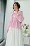 Premium Bebe Collar Wrap Muslin Blouse – Pink - 6