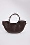 Women's brown adjustable strap hand and cross shoulder bag - 5