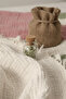 Double 4-Layer Muslin Bedspread 220X240 cm Color Blocked Striped Without Filling - 8