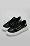 Genuine Leather Lace-Up Comfortable Casual Sneaker Shoes Black Men's Shoes - 4
