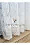 White Glass Rustic Tulle Curtain Eyelet Curtain Rustic Tulle Curtain - 4