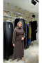 Our Coffee Color Modal Fabric Skirt Suit Model - 3