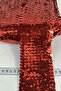 Red Glitterexa Complete Sequin Lycra Ribbon 9 cm – Flexible Sequined Stage and Costume Ribbon 1 Meter - 2