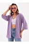 Lilac Kimono Style Loose Cardigan Daily Thin Tunic Summer Oversize New Season Jacket - 5