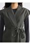 Lcw Modest Jacket Collar Belted Women's Classic Vest - 3