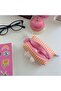 Orange Plaid Pattern Mini Pouch Bag Charm AirPods Earphone Bag