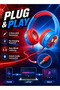 Volkano SMD Disney Spidey and His Amazing Friends Auxiliary Headphones with Stickers, Kids Wired 3.5mm AUX Headphones, 85dB Safe Volume, Soft Cushions, Adjustable Headband, Stereo Sound - 3