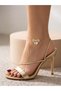💎   Premium Gold Color 316L Steel Bowknot Detailed Stylish and Shiny Stone Anklet (25cm)