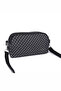 Small Size Waterproof Crinkle Fabric Phone and Messenger Bag Black/White - 3