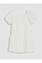 Nevavm Square Collar Patterned Girl's Dress with a Difference