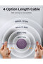 Powerlink YoYo Retractable Type-C to Type-C Cable - 60W PD 3.0 Super Fast Charging, Dual-Way, 3A, 1M - Purple - 4