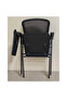 Ergonomic Foldable Office Chair with Writing Pad and also cup holder in Black for Training Room,Meeting Room - 6