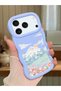 iPhone 17/18 Pro Max Compatible Case Camera Protector Blue Silicone Couple Phone Case Landscape Pattern