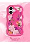 iPhone 17 Compatible Case Camera Protector Red Silicone Couple Phone Case Floral Pattern - 2