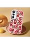 Samsung Galaxy S23 Compatible Case Camera Protector Pink Silicone Couple Phone Case with Kiss Pattern - 2