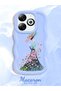 Infinix Hot 40I Compatible Case Camera Protector Blue Silicone Couple Phone Case Girl Pattern - 2